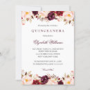 Search for red white quinceanera invitations Floral