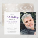 Search for purple celebration life invitations Memorial service
