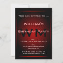 Search for black red grey birthday invitations Party