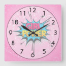 Search for girl clocks Typography