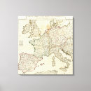 Search for europe map canvas prints Engraved