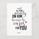 Search for casting postcards Bible verse