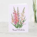 Search for gladiolus flowers cards Birth month