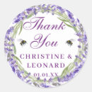 Search for lavender floral thank you stickers Rustic