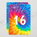 Search for tie dye birthday invitations Hippie
