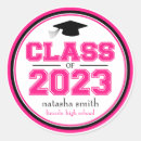 Search for pink and black graduation stickers Graduate