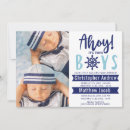 Search for nautical birth announcement cards Blue