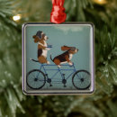 Search for tandem bicycle christmas tree decorations Steampunk dogs fabfunky