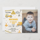 Search for under construction birthday invitations Dump truck birthday