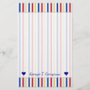 Search for red stripes stationery paper Blue