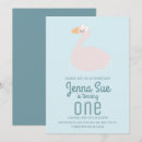 Search for swan birthday invitations Pink