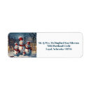 Search for winter snowman return address labels Festive