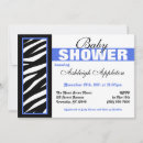 Search for zebra blue invitations Modern