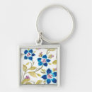 Search for flower pattern square key rings Decorative
