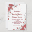 Search for red gray wedding invitations Autumn