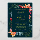 Search for teal and copper wedding invitations Botanical