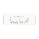 Search for floral return address labels Elegant