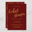 Search for burgundy and gold bridal shower invitations For her