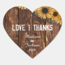 Search for sunflower on burlap wedding stickers Thank you