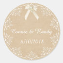 Search for bow wedding stickers Rustic