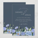 Search for elegant royal blue wedding invitations Floral