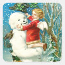 Search for vintage christmas angels stickers Snow