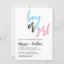 Search for black white gender reveal invitations Simple
