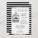 Search for birdcage invitations Black and white