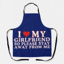 Search for i love my boyfriend aprons Girlfriend