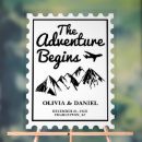 Search for adventure wedding signs Black and white