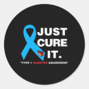 Search for cure diabetes stickers T2d