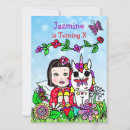 Search for unicorn fairy invitations Purple