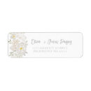 Search for modern flowers return address labels Elegant