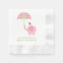 Search for pink baby shower napkins Elephant