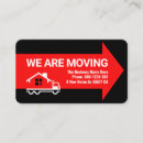 Search for moving announcement business cards New address