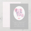 Search for pink elephant baby shower invitations Hearts