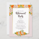 Search for orange retirement party invitations Floral