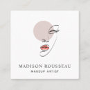 Search for face makeup artist business cards Minimalist