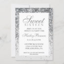 Search for silver sweet 16 invitations Rose