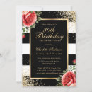 Search for red and gold birthday invitations Floral
