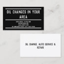 Search for oil change business cards Auto repair