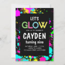 Search for glow stick party invitations Neon