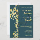 Search for dark teal wedding invitations Chic