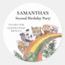Search for animal birthday stickers Watercolor