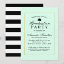 Search for green graduation invitations Stripes