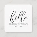 Search for hello business cards Qr code