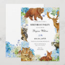 Search for wildlife invitations Watercolor