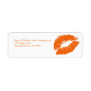 Search for lip print return address labels Kiss