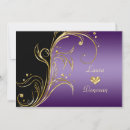 Search for purple black swirl wedding invitations Vintage
