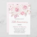 Search for elegant 25th wedding anniversary invitations Pink